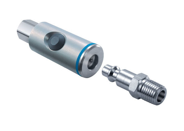 کوپل ایمنی دکمه ای صنعتی مبدل صنعتی برای استفاده با کوپلینگ سریع پنوماتیک هوای فشرده طراحی شده است